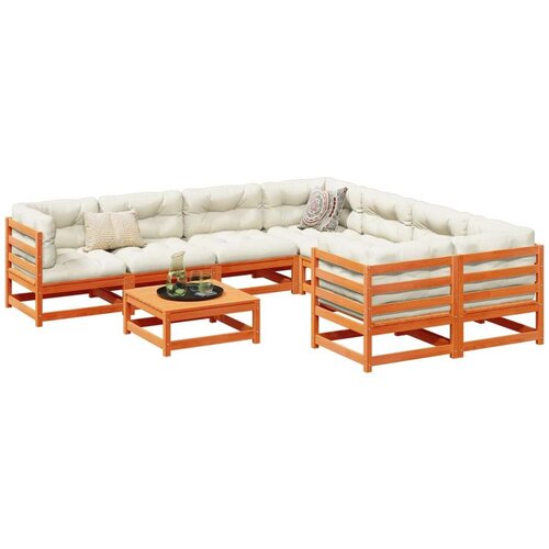  9-dijelni set vrtnih sofa voštano smeđi od masivne borovine Cijene