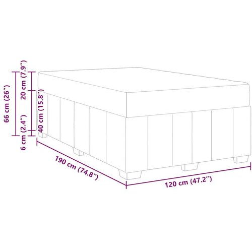 vidaXL Konstrukcija postelje Temno siva 120 x 190 cm blago Cene