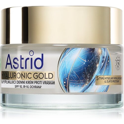 Astrid Hyaluronic Gold krema za polnjenje gub proti gubam 50 m Slike