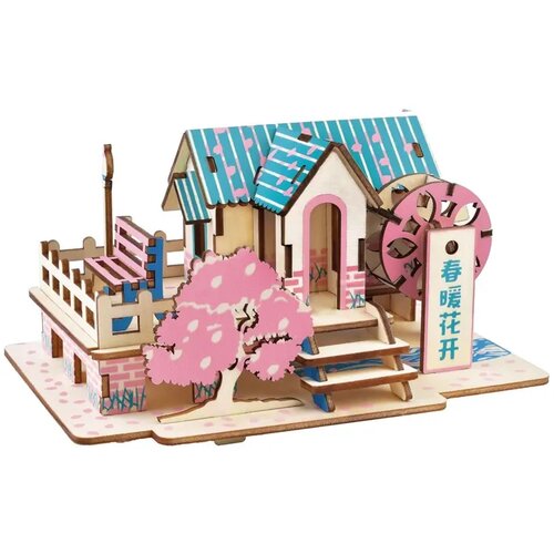  3d eko drvena puzzle - PROLEĆNA VILA Slike