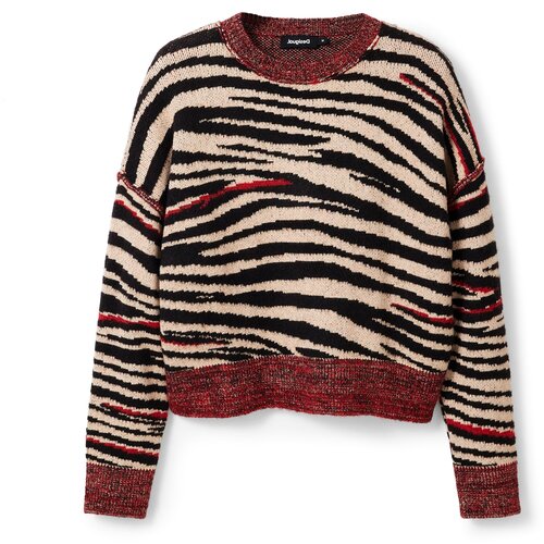 Desigual Pulover bež / crvena / crna Cijene