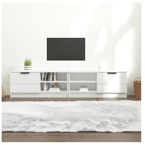  ormarić 2 kom sjajni bijeli 80x35x36 5 cm konstruirano drvo Cijene
