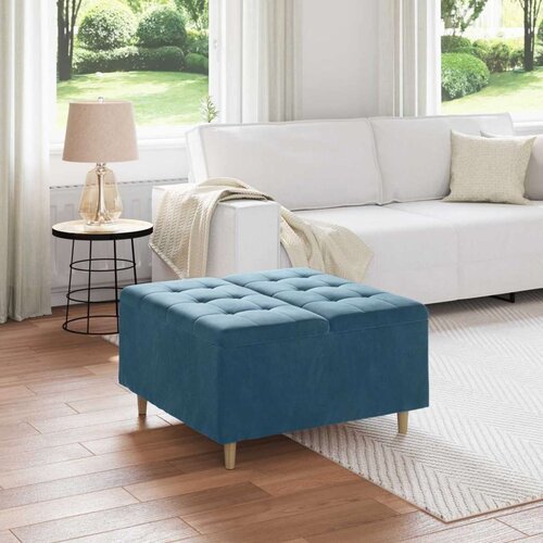  Stolica s dugmadi s jastukom Plava 80 x 80 x 45 cm Bar&scaron;un Cijene