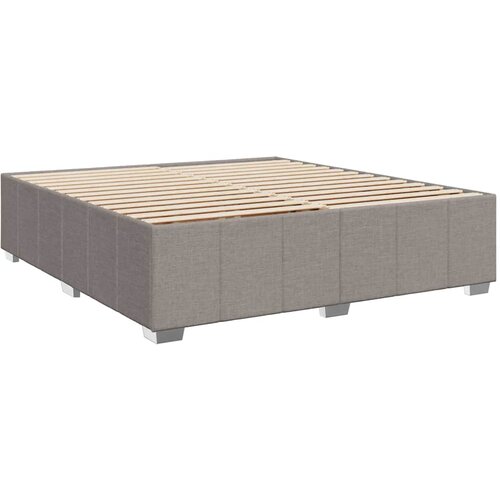  Krevet s oprugama i madracem smeđesivi 180x200 cm tkanina Slike