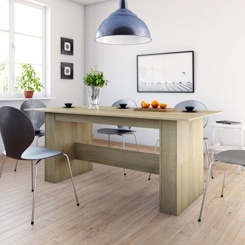 VidaXL Blagovaonski stol boja hrasta sonome 180 x 90 x 76 cm iverica Slike