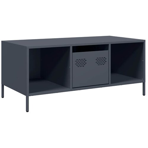 Maison Chic Klubska mizica - kavna mizica - Nizka mizica antracit 101,5x50x43,5 cm valjano jeklo, (21753906) Cene