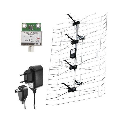 Antena zunanja EM-030, 0–100 km, DVB-T2, DAB, filter LTE/4G Cene