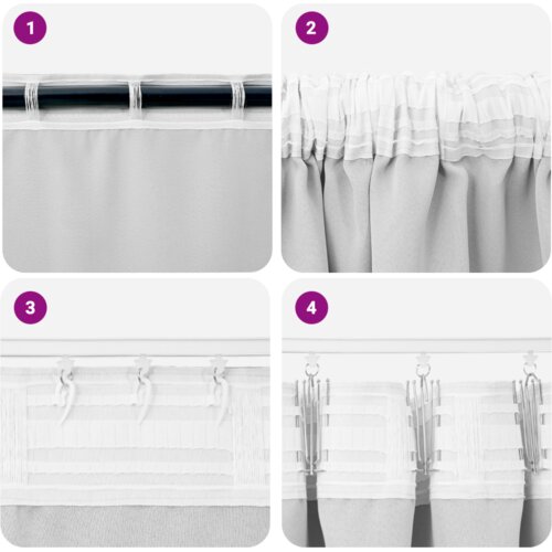 vidaXL Zavjese sa zavjesama 2 pcs Svijetlo siva 245 x 140 cm Poliester Cene