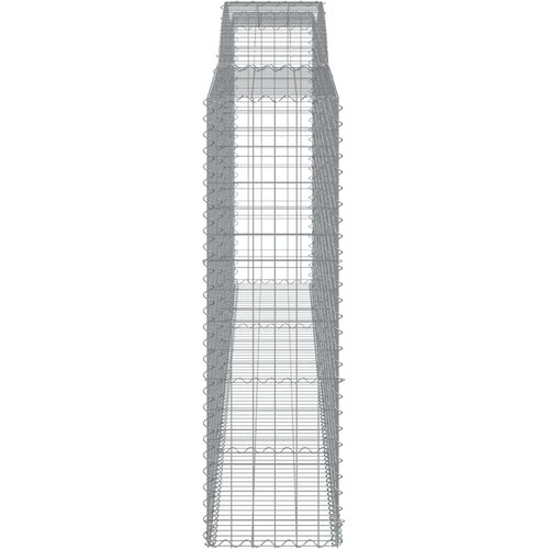  Lučne gabionske ko&amp;scaron;are 4 kom 400x50x160/180cm pocinčano željezo Slike