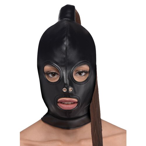 Strict Bondage Hood With Ponytail Slike