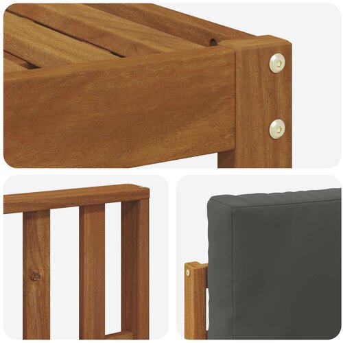  Set vanjskih sofa 4 kom. Prirodna i antracit Smeđa 189,5 x 122,5 x 73 cm Slike