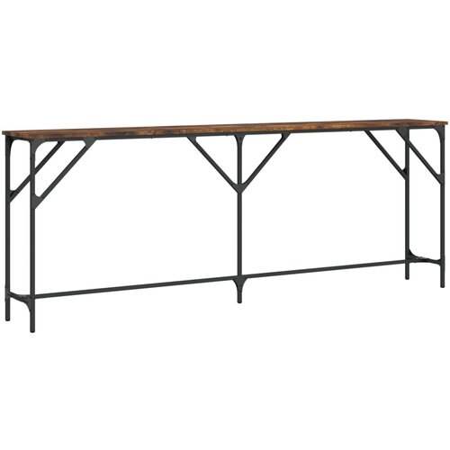 Maison Chic konzolna miza - miza ob steni dimljen hrast 200x29x75 cm inženirski les, (21786663) Cene