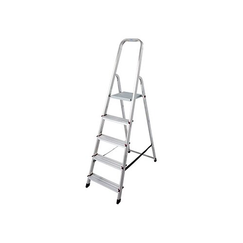 Krause prostostoječa aluminijasta lestev Corda 5 stopnična 000729 Slike