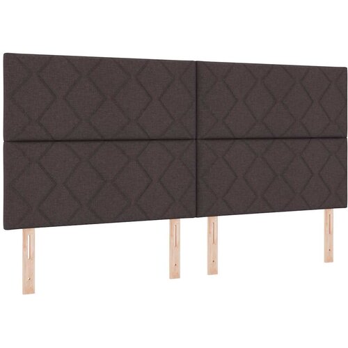  s opruga kutije Tamno smeđa 200 x 200 cm tkanina Slike