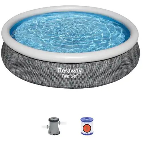 Bestway Bazen Fast Set Pool Ratan +filter 366x76cm Cene