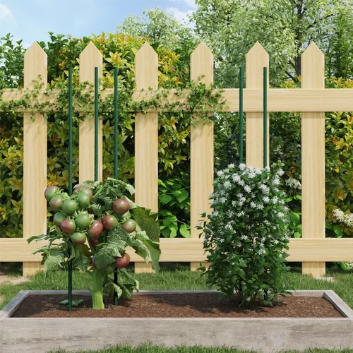 vidaXL Oporni stebri za vrtne rastline 30 kosov zeleni 90 cm jeklo