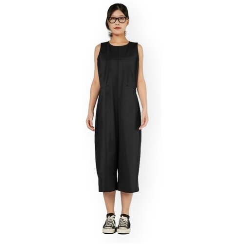 Wendy Trendy Kombinezoni Jumpsuit 691064 - Black Črna Slike