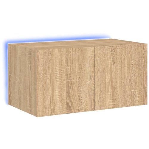 Maison Chic Stenska TV omarica - TV stojalo - Televizijska omarica z LED lučkami sonoma hrast 60x35x31 cm, (21698673) Slike