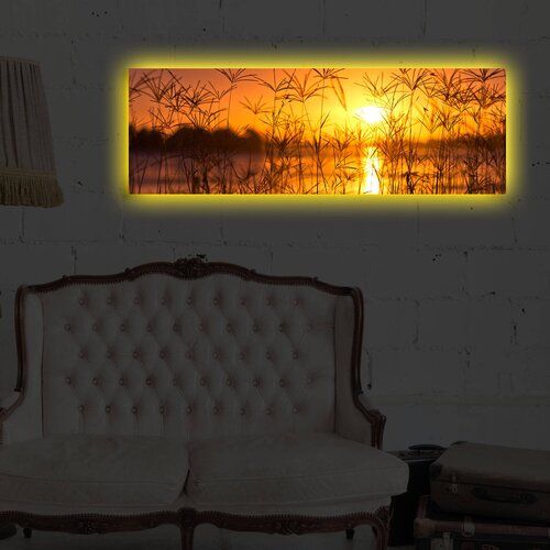 Opviq Slika na platnu sa LED osvetljenjem 30x90cm Cijene