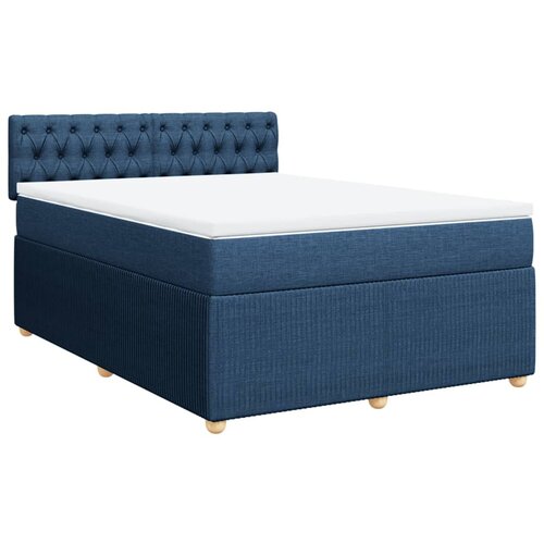 Maison Chic Box spring postelja - Vzmetna postelja z vzmetnico modra 140x200 cm blago SL24086, (21880000) Cene