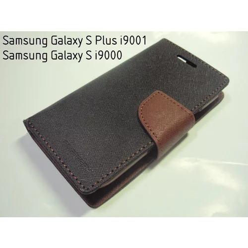  Preklopni ovitek / etui / zaščita Mercury Fancy Diary Case za Samsung Galaxy S i9000 / S Plus i9001 - črni & rjavi