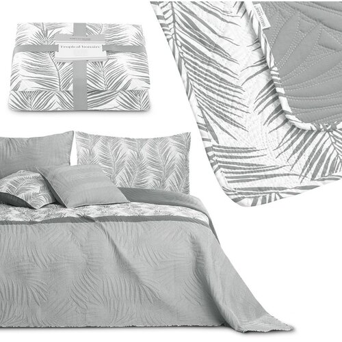 AmeliaHome Prekrivač Tropical Bonaire 260x280 cm, siva / bijela Cene