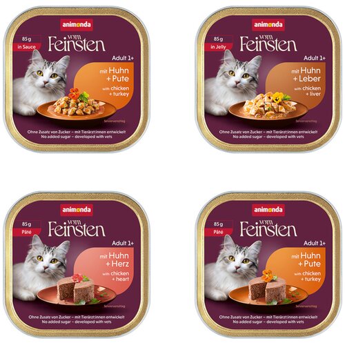 Animonda vom Feinsten Adult 32 x 85 g - Mje&scaron;ovito pakiranje peradi (4 vrste) Cijene