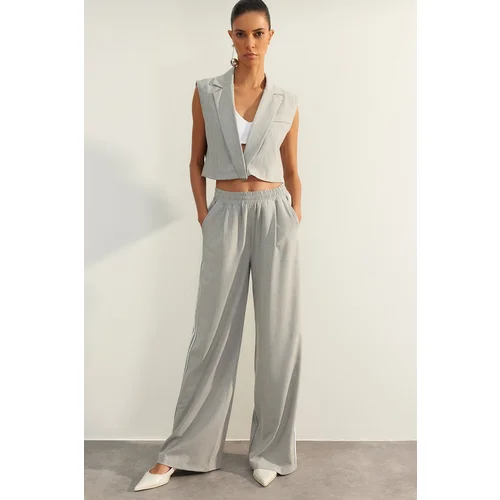 Trendyol Gray Limited Edition Polyviscon Woven Trousers