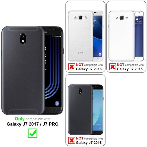  3x Celozaslonska za&amp;scaron;čitna folija, združljiva z Samsung Galaxy J7 2017 - Za&amp;scaron;čitna folija v transparentno s čarno - 3-pack Kaljeno steklo za za&amp;scaron;čito zaslona s trdoto 9H in 3D dotikom, (20553180) Slike