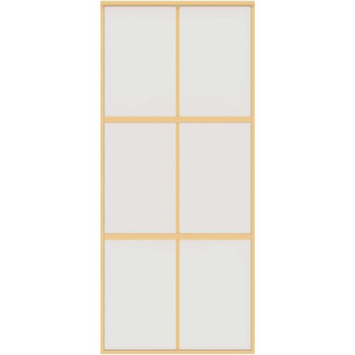  Klizna vrata zlatna 90 x 205 cm matirano staklo ESG i aluminij Slike