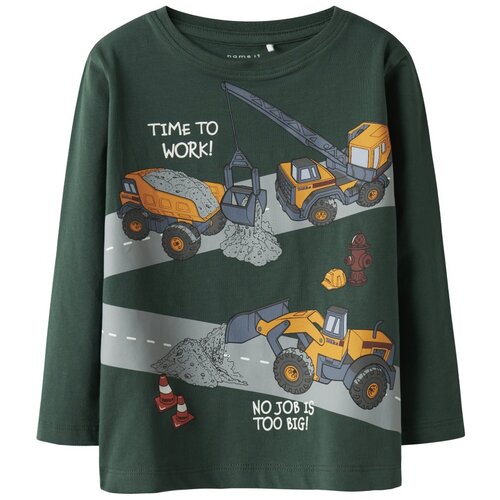 name it Majica 'NMMofek Tonka' siva / temno zelena / oranžna / bela Cene