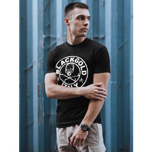 DStreet Men&amp;#039;s T-shirt with black print Slike