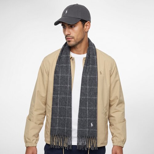 Polo Ralph Lauren &amp;Scaron;ali &amp;amp; Rute &amp;Eacute;charpe r&amp;eacute;versible en laine m&amp;eacute;lang&amp;eacute;e Siva Slike