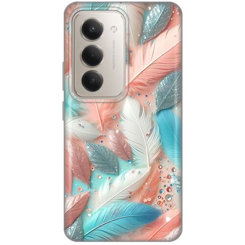  Torbica Silikonska Print za Xiaomi Redmi 15 4G Pastel Feathers Cene