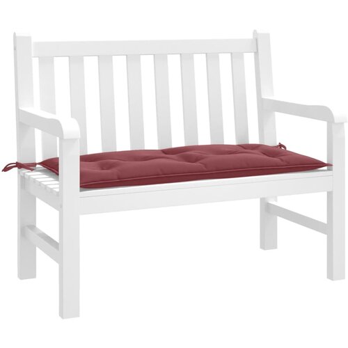 vidaXL Jastuk za vrtnu klupu prošarano crvena vina 100x50x7cm tkanina Cijene