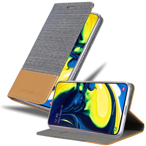 Cadorabo Ohi&amp;scaron;je, združljiv s Samsungom v svetlo sivo rjavi barvi - za&amp;scaron;čitni pokrov z magnetnim zapiranjem, stoječo funkcijo in režo za kartico, (20590656) Slike
