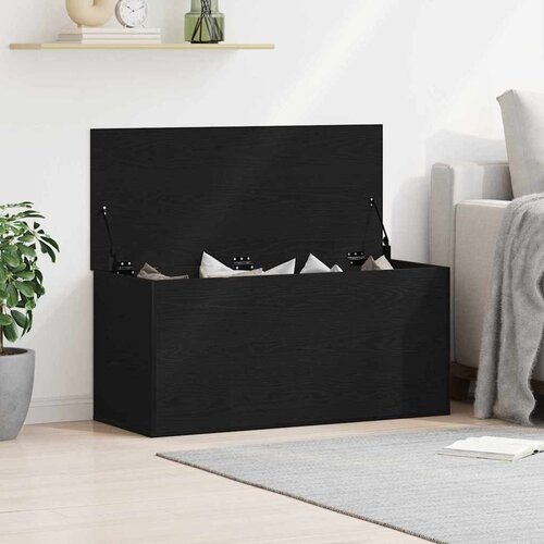  Kutija za spremanje s pohranom Crni hrast 100 x 42 x 46 cm Cene