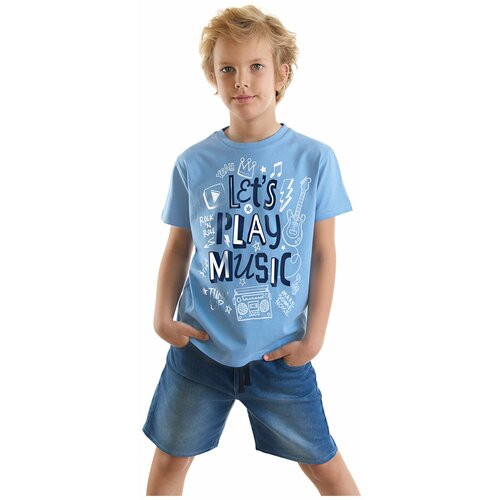 mshb&g Let's Play Boys T-shirt Denim Shorts Set Cene
