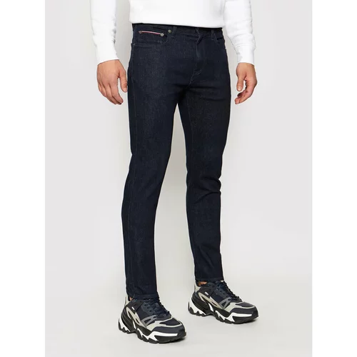 Tommy Hilfiger Jeans hlače Bleecker MW0MW15600 Mornarsko modra Slim Fit