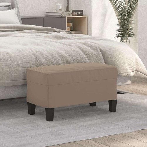 vidaXL Klop taupe 70x35x41 cm tkanina iz mikrovlaken Cene