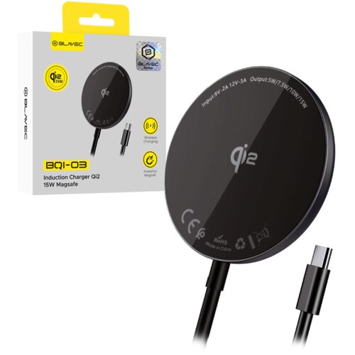 BLAVEC indukcijski punjač BQI-03 Qi2 15W magnetski Magsafe (BQI03-QI2MB) crni Cijene