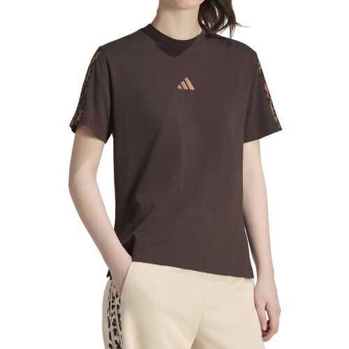 Adidas Ženska majica W AOP 3S SJ Tee, Braon Slike
