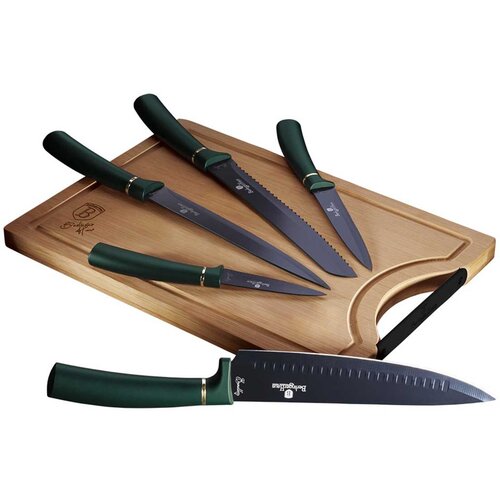 Berlinger Haus SET 5 KUHINJSKIH NOŽEV Z DESKO BH-2551 EMERALD, (21245460) Cene