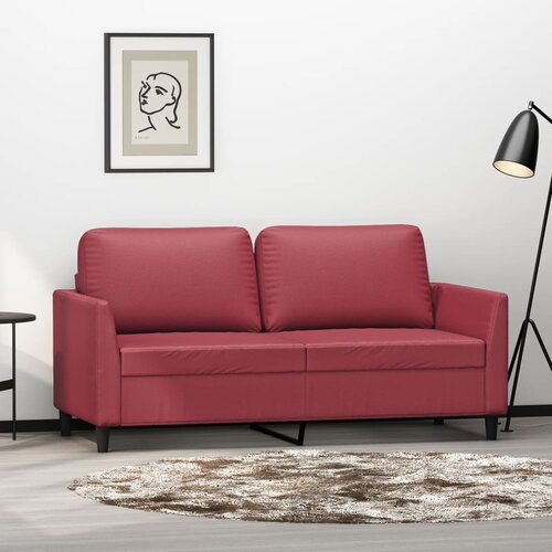 vidaXL dvosed vinsko rdeč 140 cm umetno usnje Cene