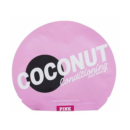 Pink Coconut Conditioning Sheet Mask hranljiva lanena maska s kokosom 1 ks za ženske