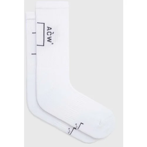 A-COLD-WALL* Čarape BRACKET SOCK za muškarce, boja: bijela ACWMSK034C