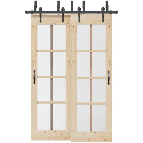 Furnova Komplet opreme za drsna vrata 152,5 cm jeklo črne barve, (21945170) Cene