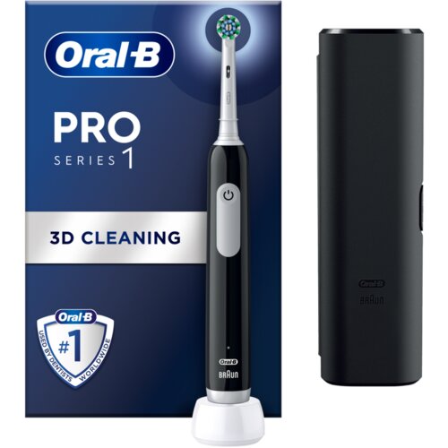 Oral-b Pro1 Crna, Električna četkica za zube sa kutijom Cene