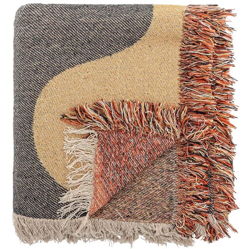 Bloomingville Rjava odeja iz recikliranega bombaža 130x160 cm Arni &amp;ndash; Slike