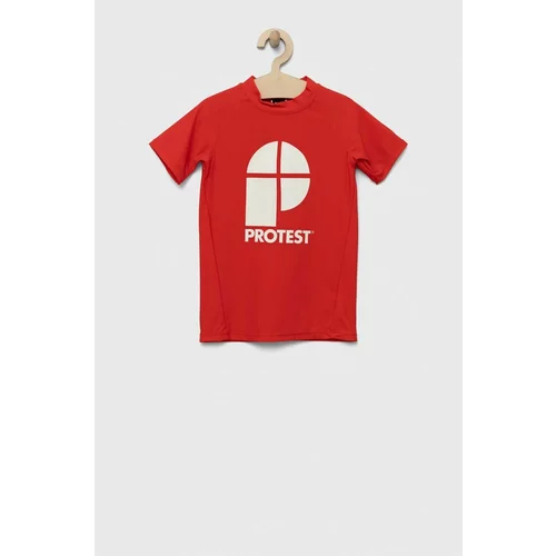 Protest Otroška kratka majica PRTBERENT JR rdeča barva
